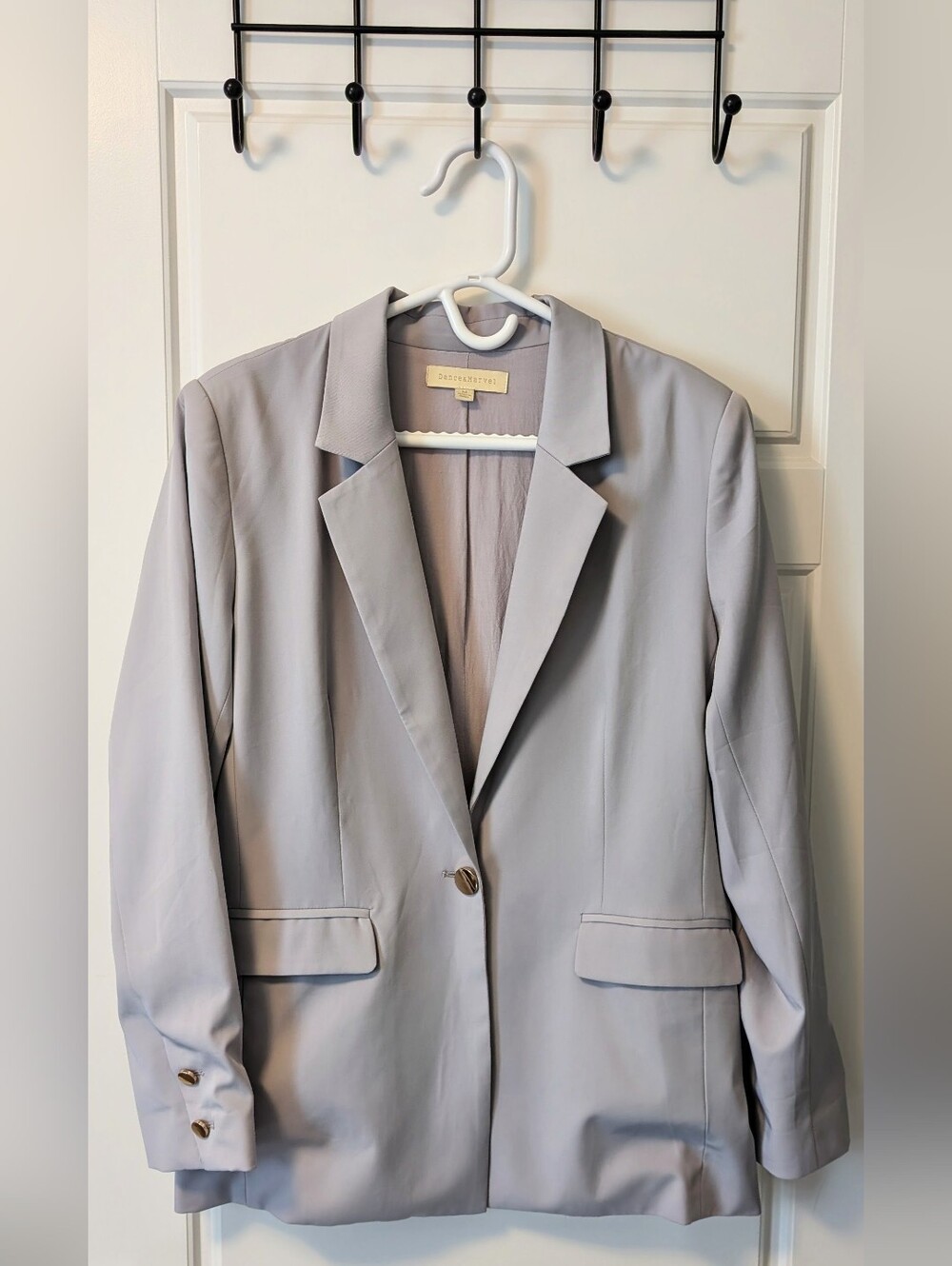 Dance & Marvel Lilac Single-Button Blazer